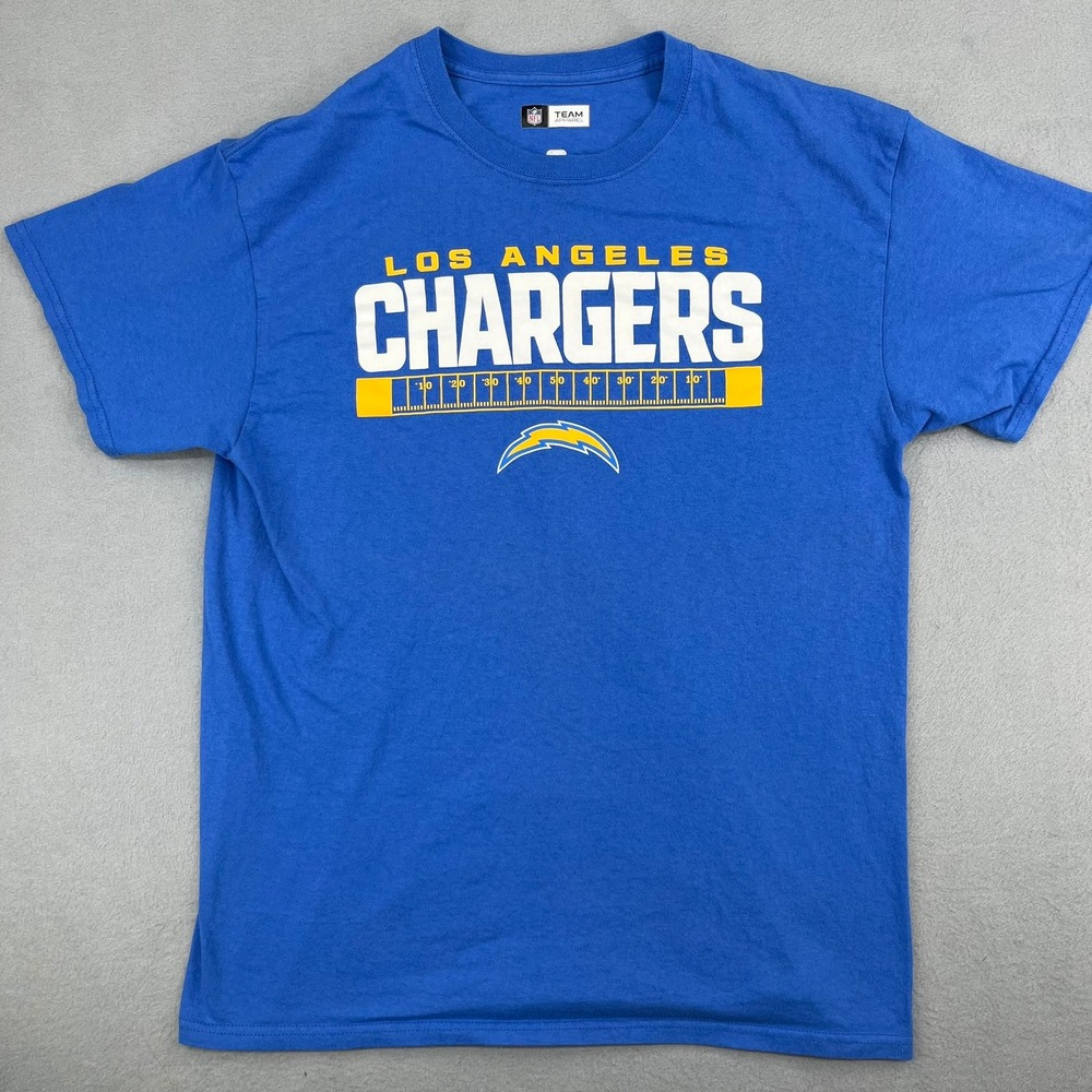 NFL Team Apparel Los Angeles Chargers Mens‎ Blue Graphic T-Shirt Large